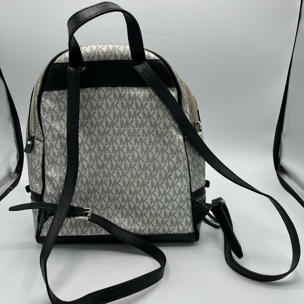 Michael Kors Silver Monogrammed Backpack - image 6
